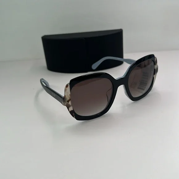New Authentic Prada PR 16US HERITAGE KHR0A7 Black Azure / Spotted Brown